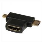 HDMI (F) to HDMI Mini+HDMI Micro Adapter